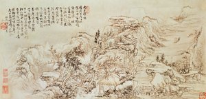 331マウンテンビュー、おそらく17世紀を追加します（紙にインク） 作： Ming Dynasty Chinese School